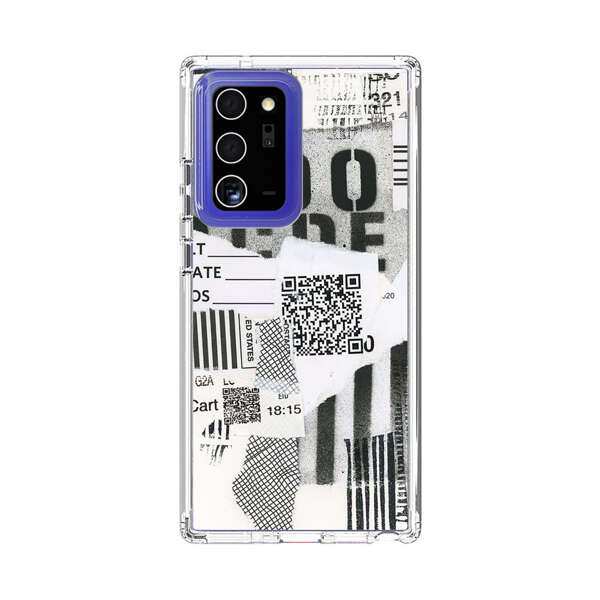 Abstract Collage Torn Paper Barcodes Samsung Galaxy Note20 Ultra (5G) Case