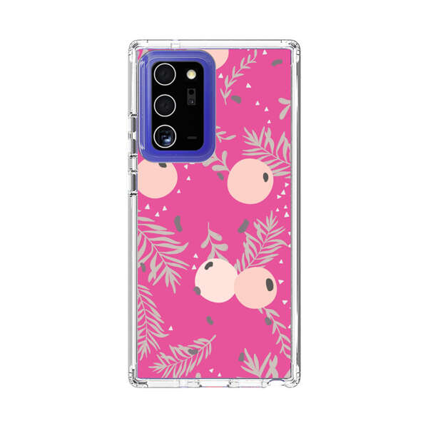 Berries Floral Pattern Pink Background Samsung Galaxy Note20 Ultra (5G) Case