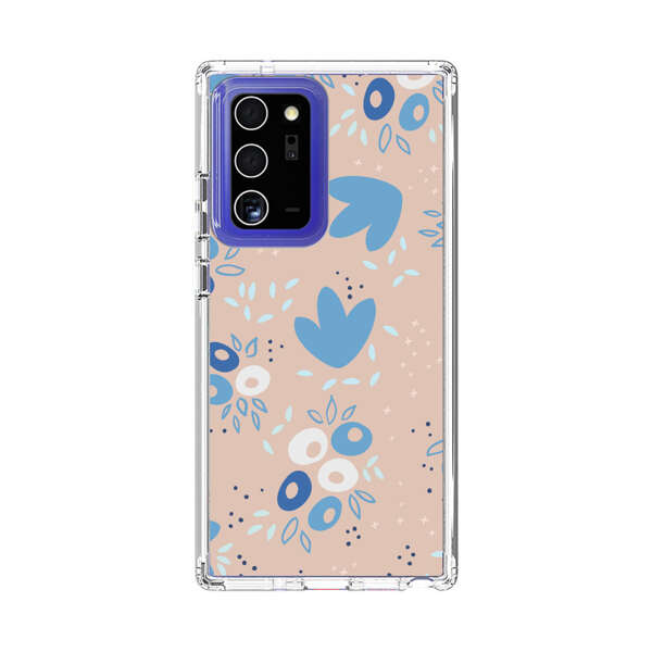 Blue Floral Pattern Samsung Galaxy Note20 Ultra (5G) Case