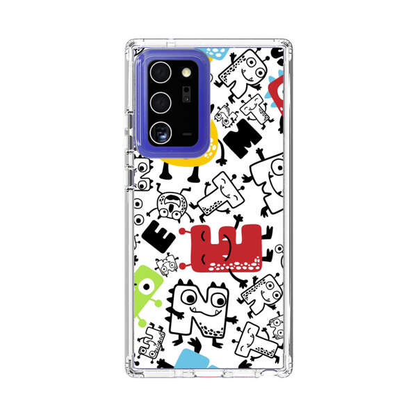 Colorful Cartoon Monsters Letters Pattern Samsung Galaxy Note20 Ultra (5G) Case