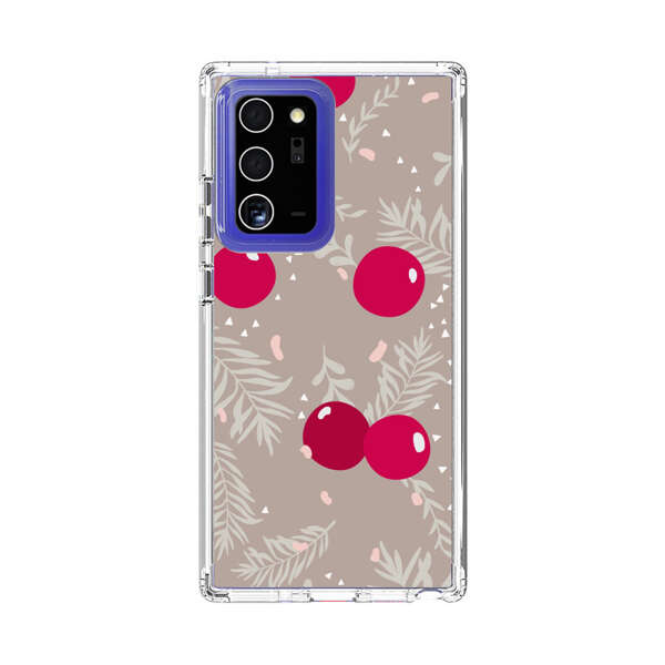 Cranberries and pine branches holiday pattern Samsung Galaxy Note20 Ultra (5G) Case