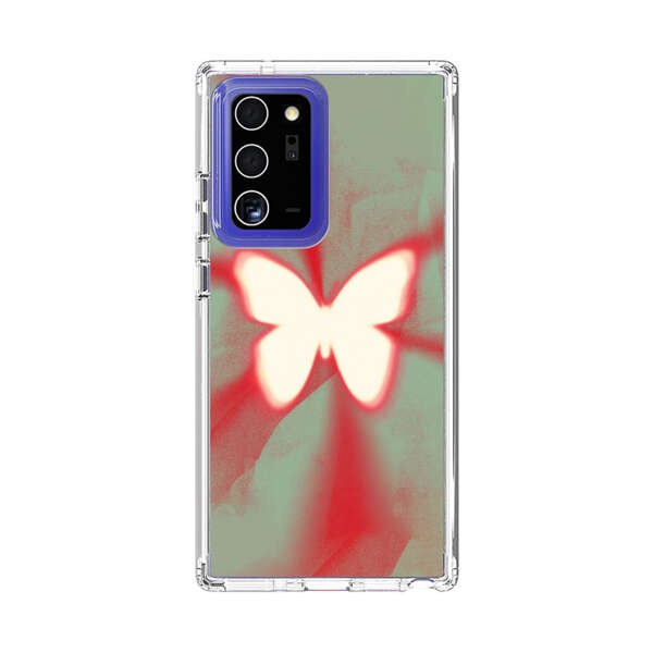 Glowing White Butterfly Abstract Radiant Design Samsung Galaxy Note20 Ultra (5G) Case
