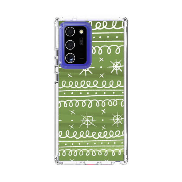 Green White Stars Loop Pattern Samsung Galaxy Note20 Ultra (5G) Case