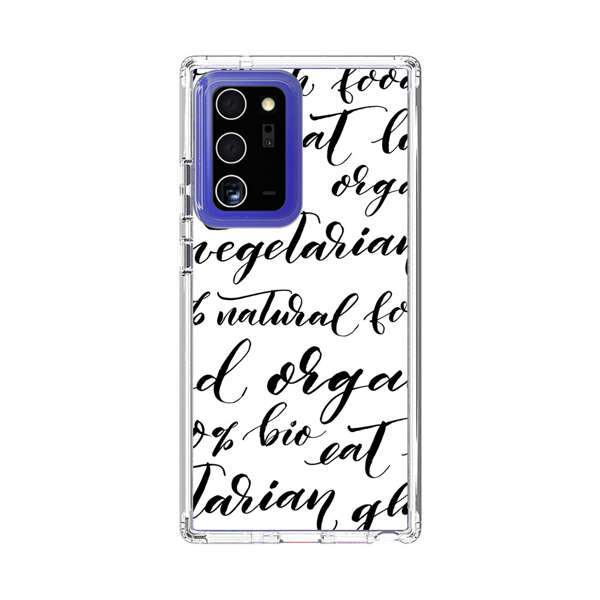 Healthy Food Lifestyle Calligraphy Pattern Samsung Galaxy Note20 Ultra (5G) Case
