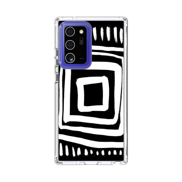 Minimalist Geometric Black and White Design Samsung Galaxy Note20 Ultra (5G) Case