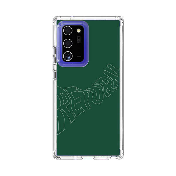 Minimalist Green Wavy Return Text Samsung Galaxy Note20 Ultra (5G) Case