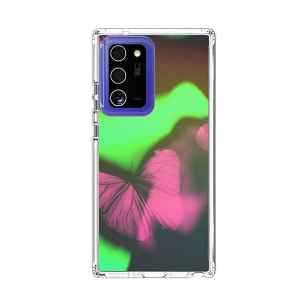Pink Butterflies Green Background Samsung Galaxy Note20 Ultra (5G) Case
