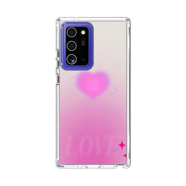 Pink Glowing Heart Love Sparkle Samsung Galaxy Note20 Ultra (5G) Case