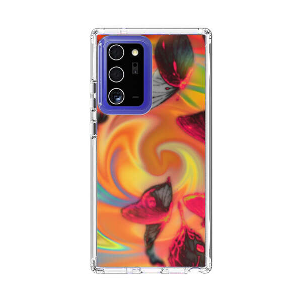 Psychedelic Butterflies Swirl Samsung Galaxy Note20 Ultra (5G) Case