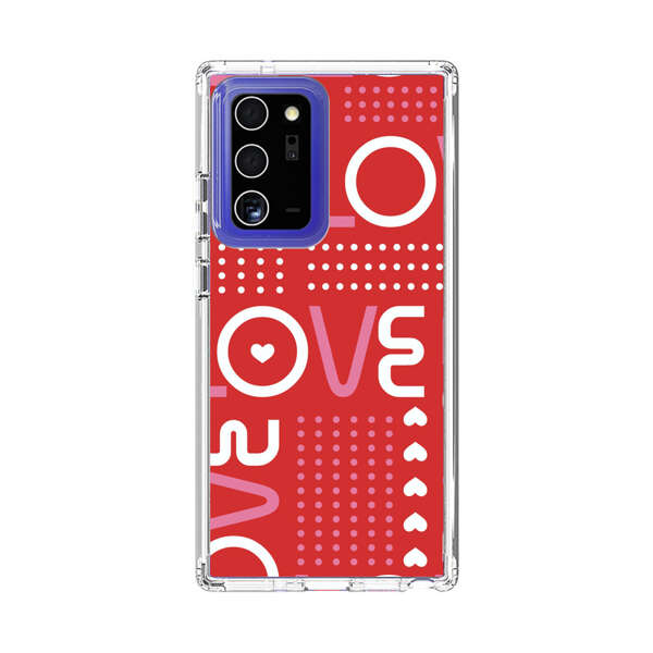 Red Love Typography Pattern Samsung Galaxy Note20 Ultra (5G) Case