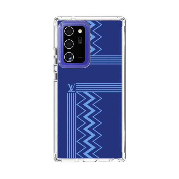 Stylish Geometric Zigzag Pattern in Blue Samsung Galaxy Note20 Ultra (5G) Case