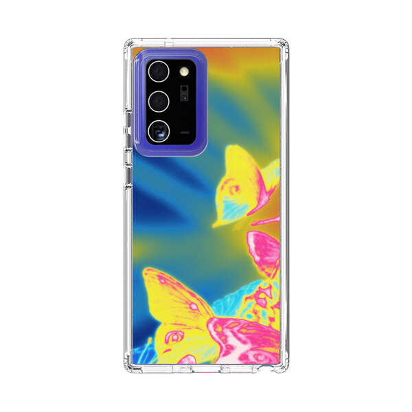 Vibrant Colorful Neon Butterflies Abstract Samsung Galaxy Note20 Ultra (5G) Case