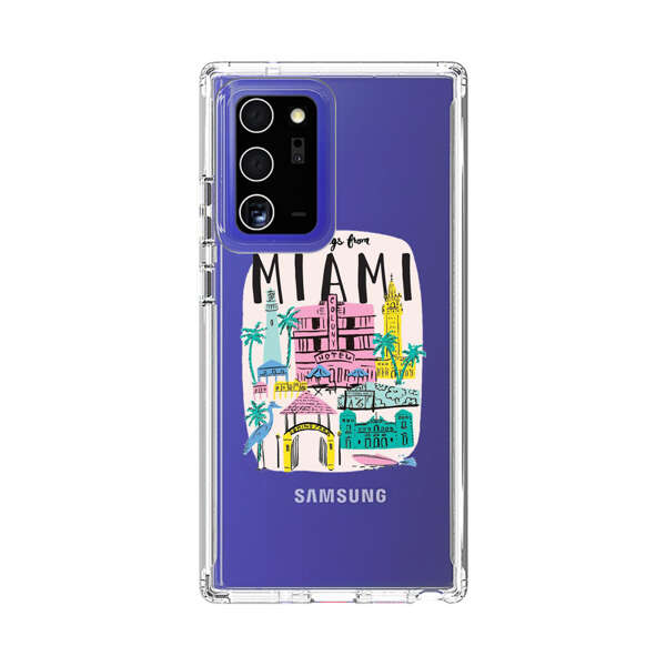 Vibrant Miami Cityscape Illustration Samsung Galaxy Note20 Ultra (5G) Case