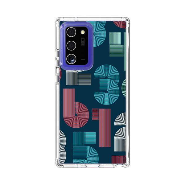 Vibrant Seamless Pattern of Colorful Stylized Numbers Samsung Galaxy Note20 Ultra (5G) Case