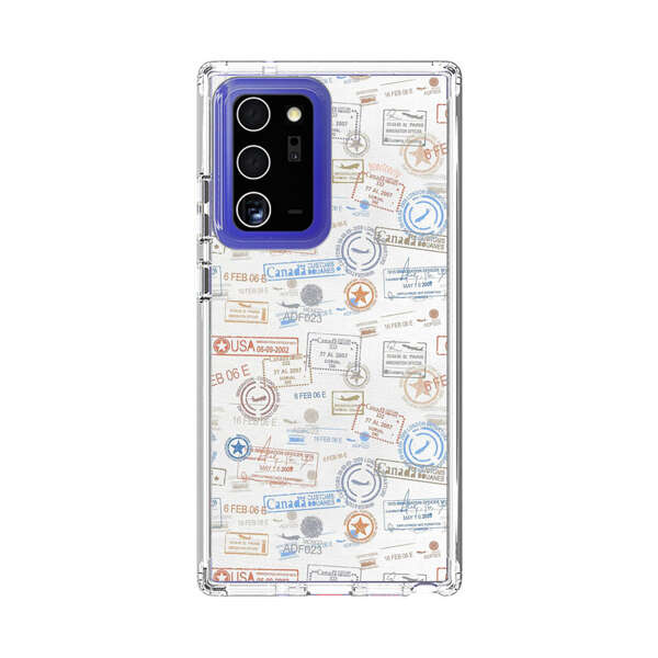 Vintage Passport Stamps Pattern Samsung Galaxy Note20 Ultra (5G) Case