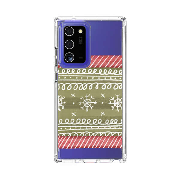Winter Pattern with Snowflakes and Red Stripes Samsung Galaxy Note20 Ultra (5G) Case