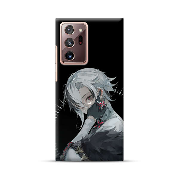 Anime Character with Silver Hair and Dark Feathers Samsung Galaxy Note20 Ultra (5G) Hard Case