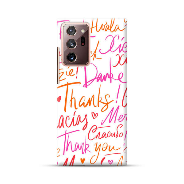 Colorful Thank You Multilingual Pattern Samsung Galaxy Note20 Ultra (5G) Hard Case