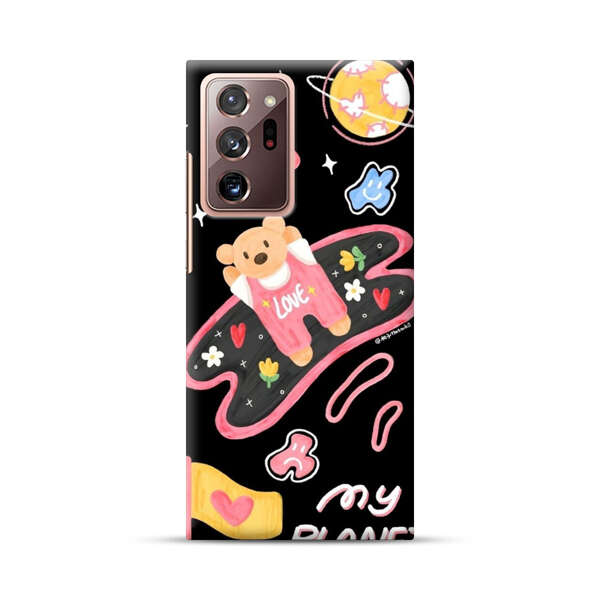 Cute Teddy Bear Love Space Design Samsung Galaxy Note20 Ultra (5G) Hard Case