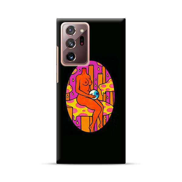 Faceless Nude Figure Holding Sphere Abstract Art Samsung Galaxy Note20 Ultra (5G) Hard Case