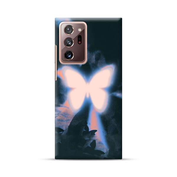 Glowing White Butterfly Samsung Galaxy Note20 Ultra (5G) Hard Case