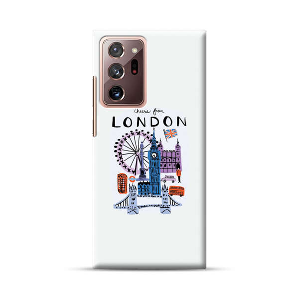 London Iconic Landmarks Illustration Samsung Galaxy Note20 Ultra (5G) Hard Case