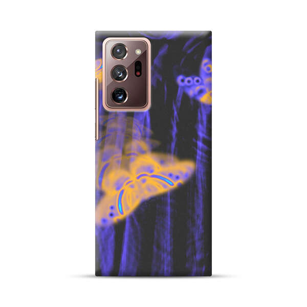 Neon Glowing Butterflies Samsung Galaxy Note20 Ultra (5G) Hard Case