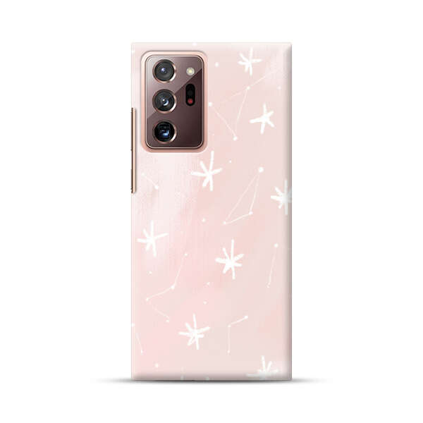Pink Stars and Constellation Pattern Samsung Galaxy Note20 Ultra (5G) Hard Case