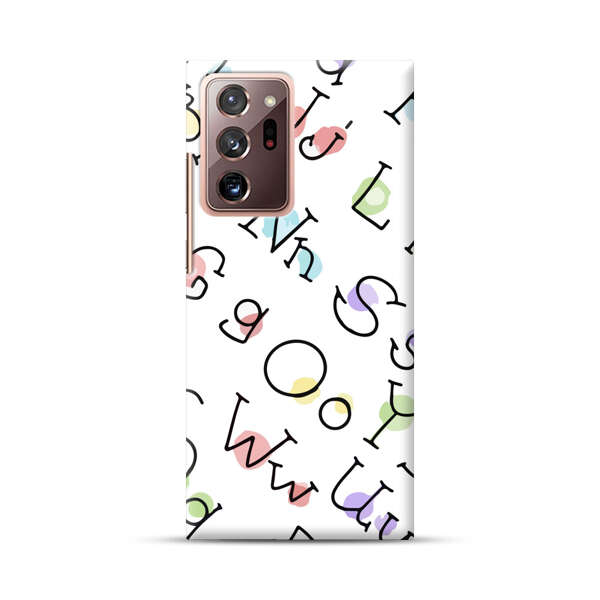 Playful Alphabet Pattern with Colorful Letters Samsung Galaxy Note20 Ultra (5G) Hard Case