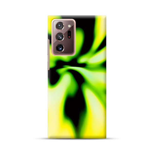 Vibrant Abstract Green and Yellow Swirl Samsung Galaxy Note20 Ultra (5G) Hard Case