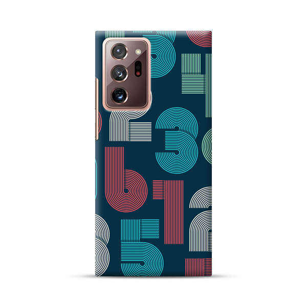 Vibrant Seamless Pattern of Colorful Stylized Numbers Samsung Galaxy Note20 Ultra (5G) Hard Case