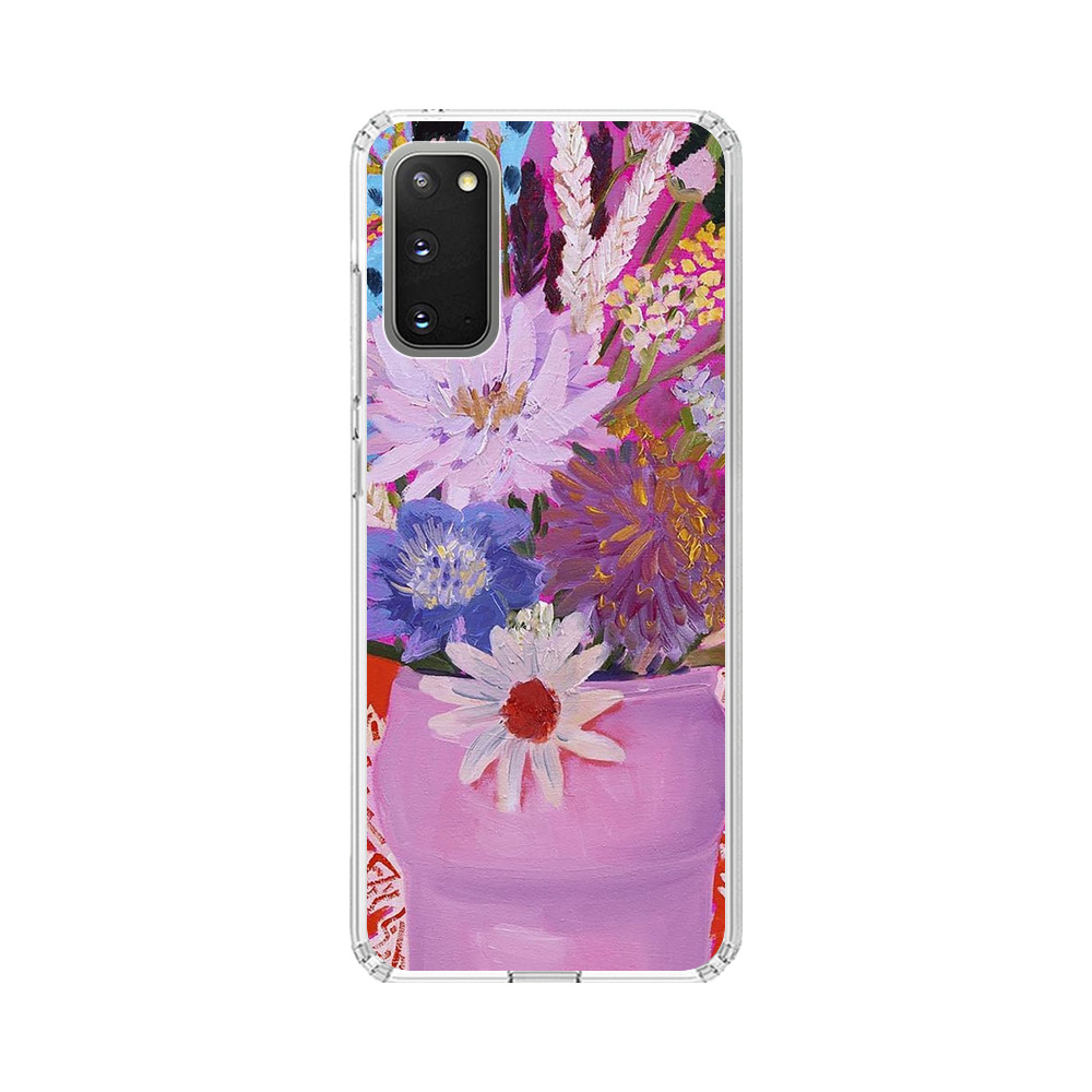 Vibrant Floral Bouquet in Pink Vase Samsung Galaxy S20 (5G) Case