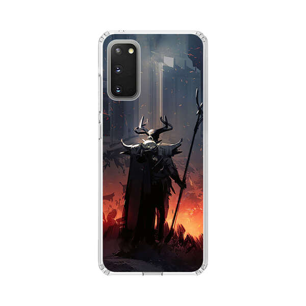 Dark Fantasy Warrior with Horned Helmet Samsung Galaxy S20 (5G) Case