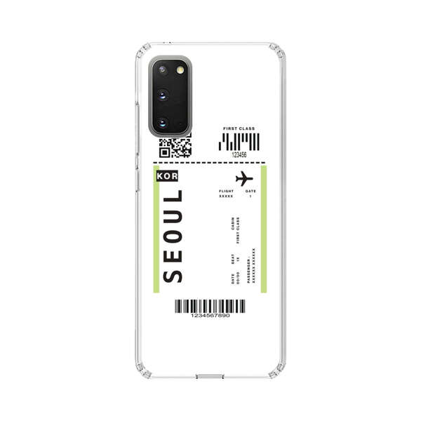 Minimalist Seoul Boarding Pass Samsung Galaxy S20 (5G) Case