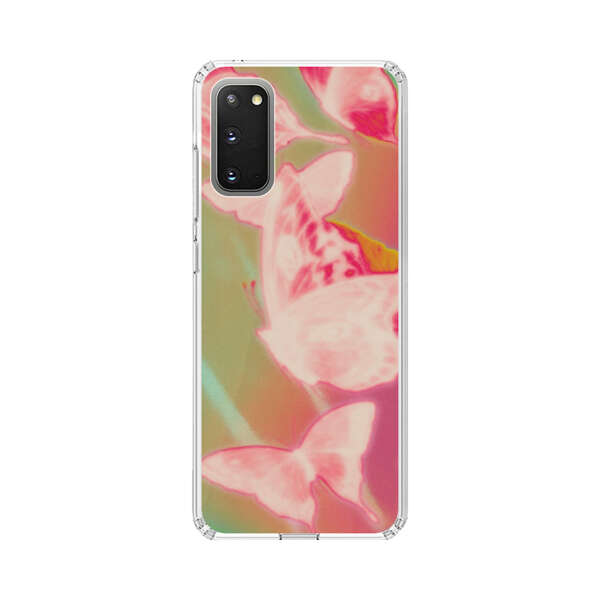 Pink Butterflies Dreamy Colorful Background Samsung Galaxy S20 (5G) Case