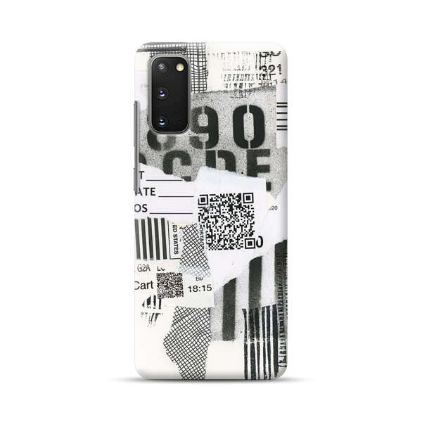 Abstract Collage Torn Paper Barcodes Samsung Galaxy S20 (5G) Hard Case
