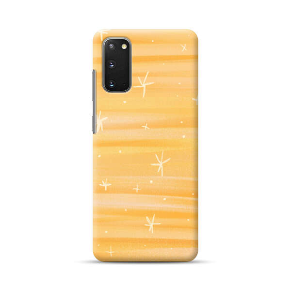 Bright Orange Star Pattern Samsung Galaxy S20 (5G) Hard Case