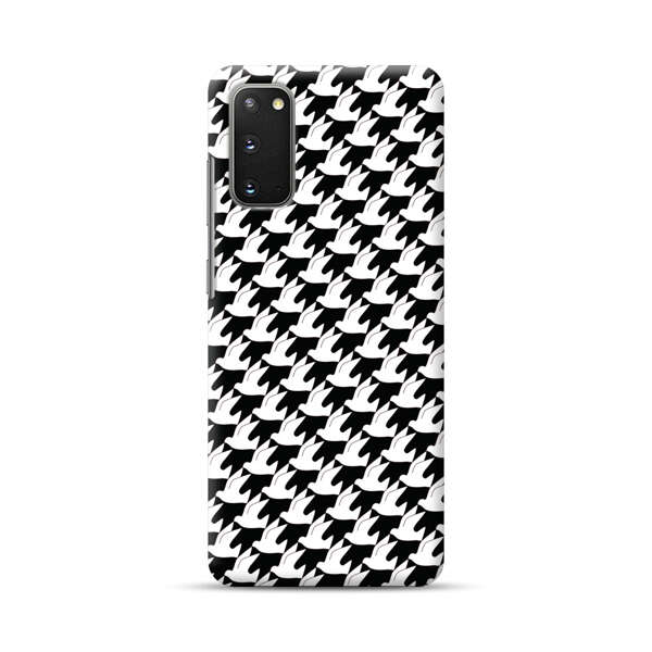 Classic Black and White Houndstooth Pattern Samsung Galaxy S20 (5G) Hard Case