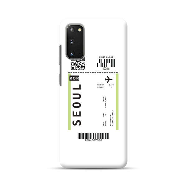 Minimalist Seoul Boarding Pass Samsung Galaxy S20 (5G) Hard Case