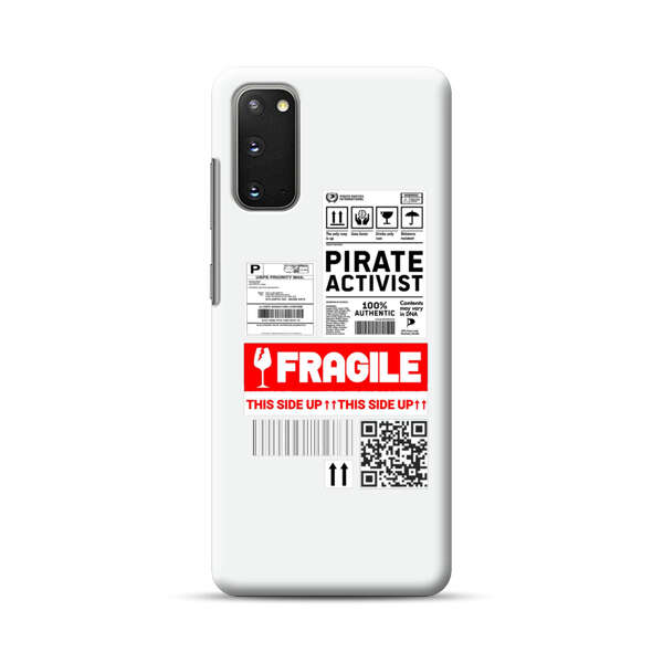 Pirate Activist Fragile Shipping Label Samsung Galaxy S20 (5G) Hard Case