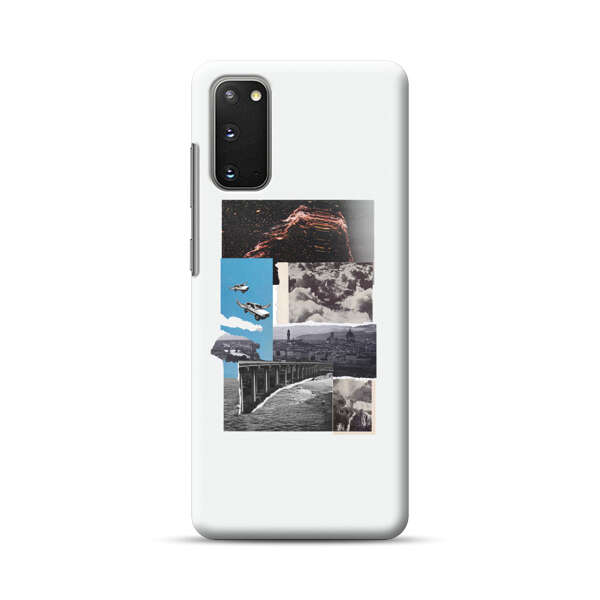 Vintage Collage with Aviation, Bridge, and Cityscape Samsung Galaxy S20 (5G) Hard Case