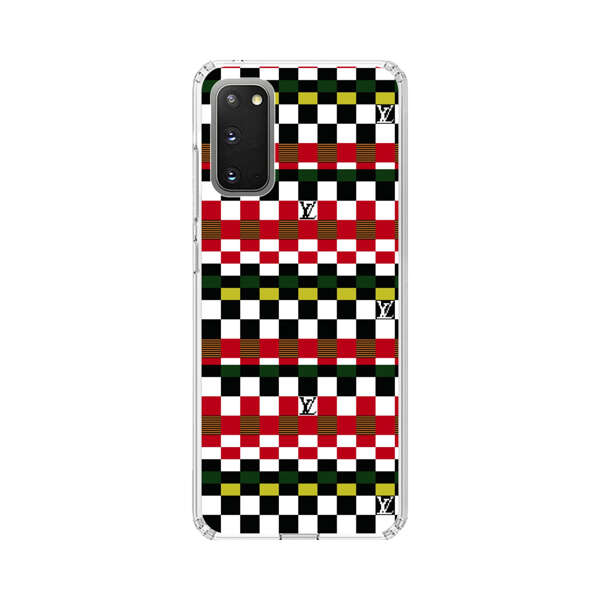 Colorful Checkerboard Stripes Pattern Samsung Galaxy S20 FE (5G) Case