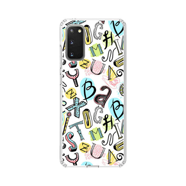 Colorful Scattered Alphabet Letters Pattern Samsung Galaxy S20 FE (5G) Case