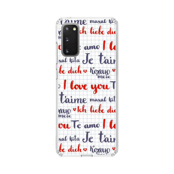 Love Message Multilingual Pattern Samsung Galaxy S20 FE (5G) Case