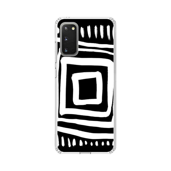 Minimalist Geometric Black and White Design Samsung Galaxy S20 FE (5G) Case