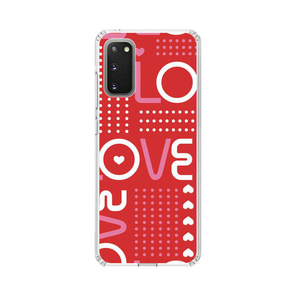 Red Love Typography Pattern Samsung Galaxy S20 FE (5G) Case