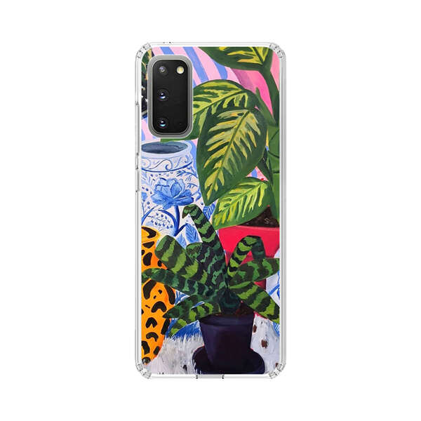 Vibrant Tropical Plants and Decorative Vases Samsung Galaxy S20 FE (5G) Case
