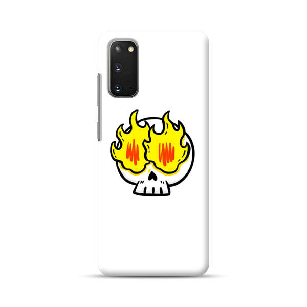 Cartoon Skull with Flames Samsung Galaxy S20 FE (5G) Hard Case