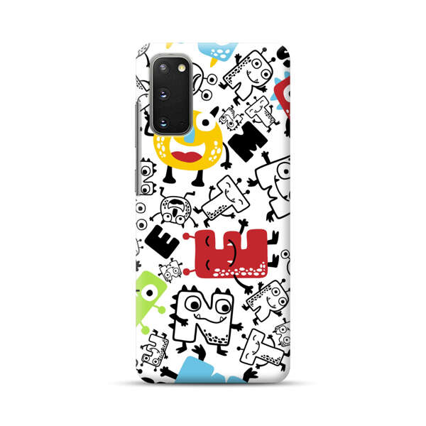 Colorful Cartoon Monsters Letters Pattern Samsung Galaxy S20 FE (5G) Hard Case