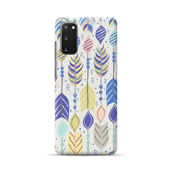 Colorful Feathers Pattern Pastel Samsung Galaxy S20 FE (5G) Hard Case